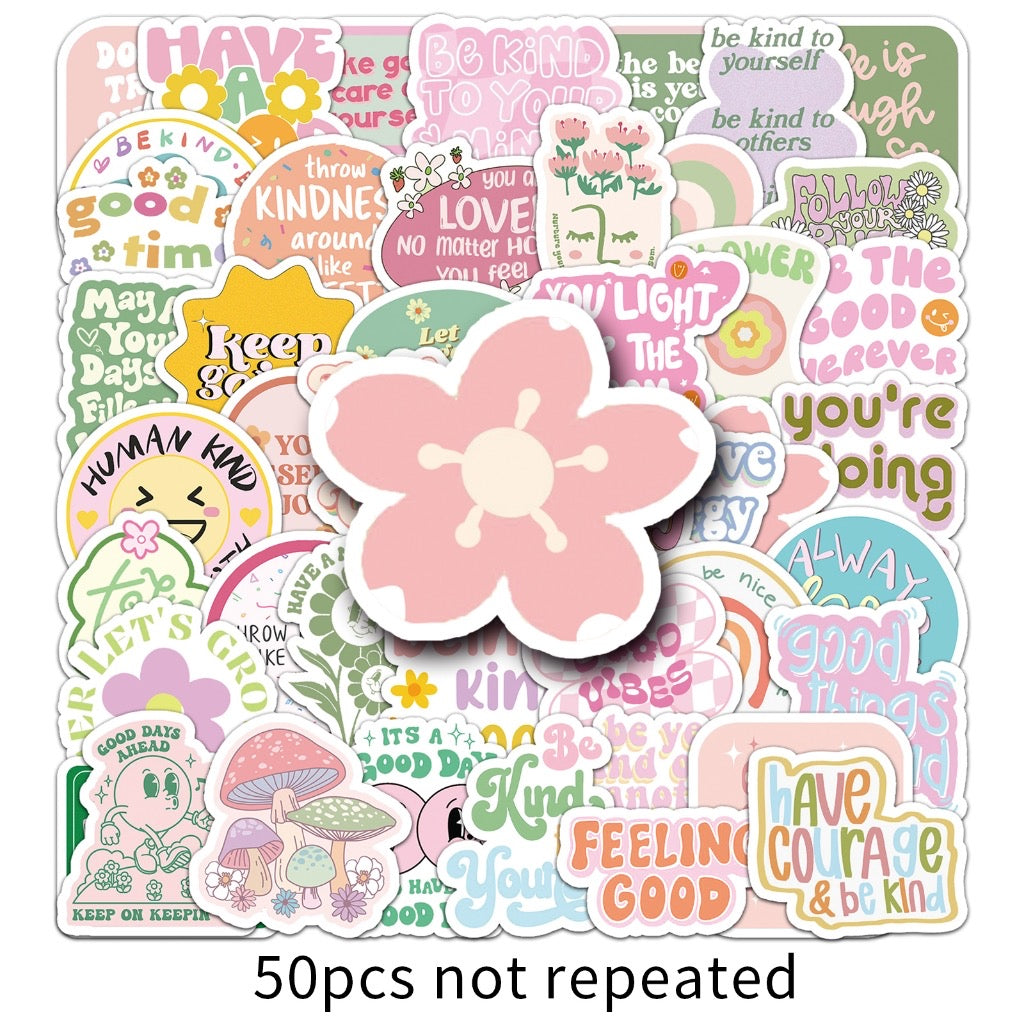 Sticker Design: Motivational Pastel Quotes